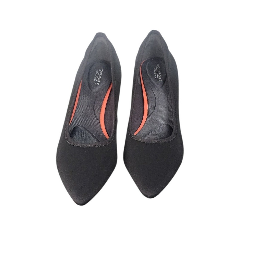 Rockport‎ Total Motion Womens Black Pointed Toe Kitten Heel Pumps CH3757 Size 10